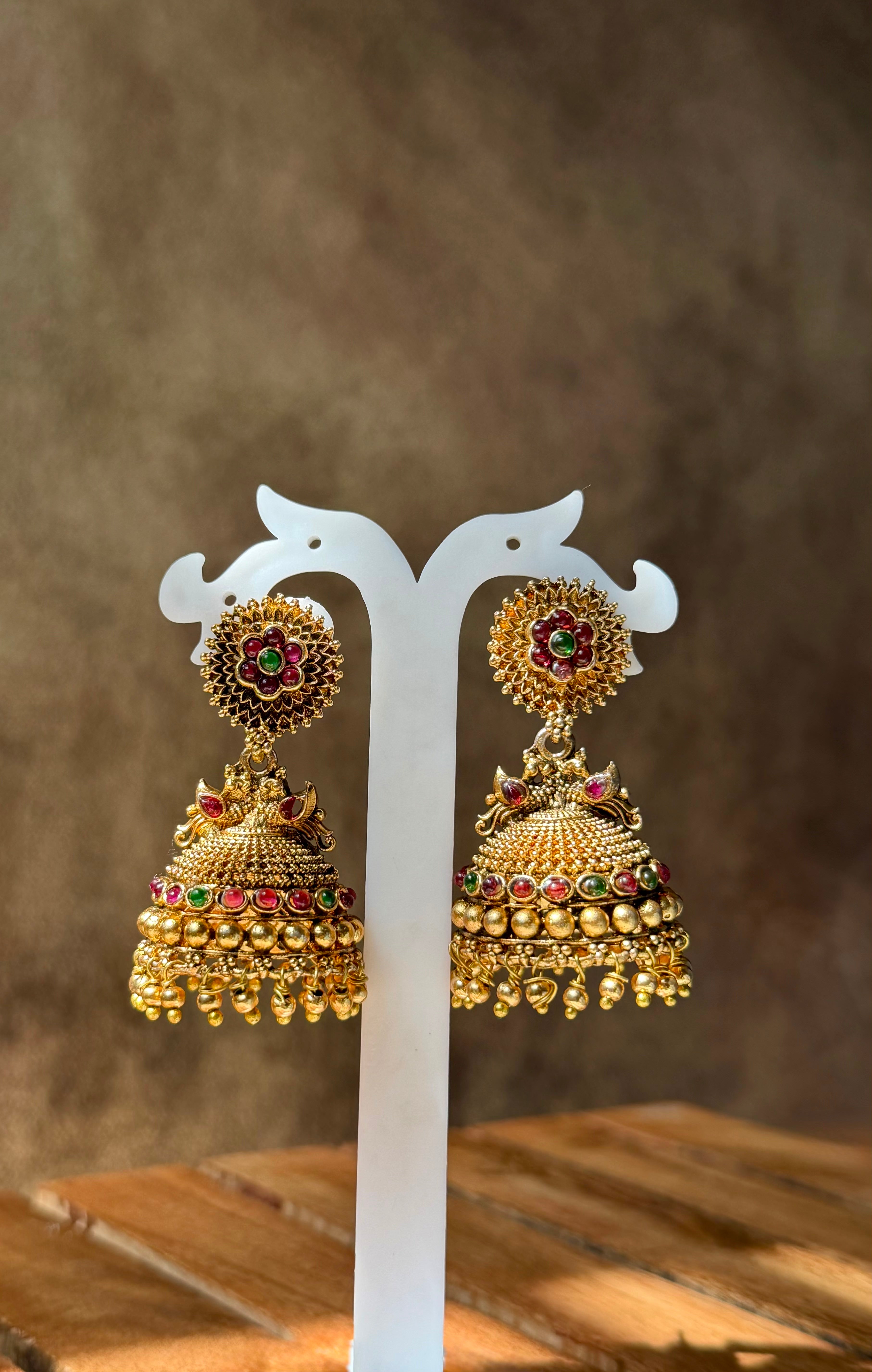 Multi Stone Jhumka