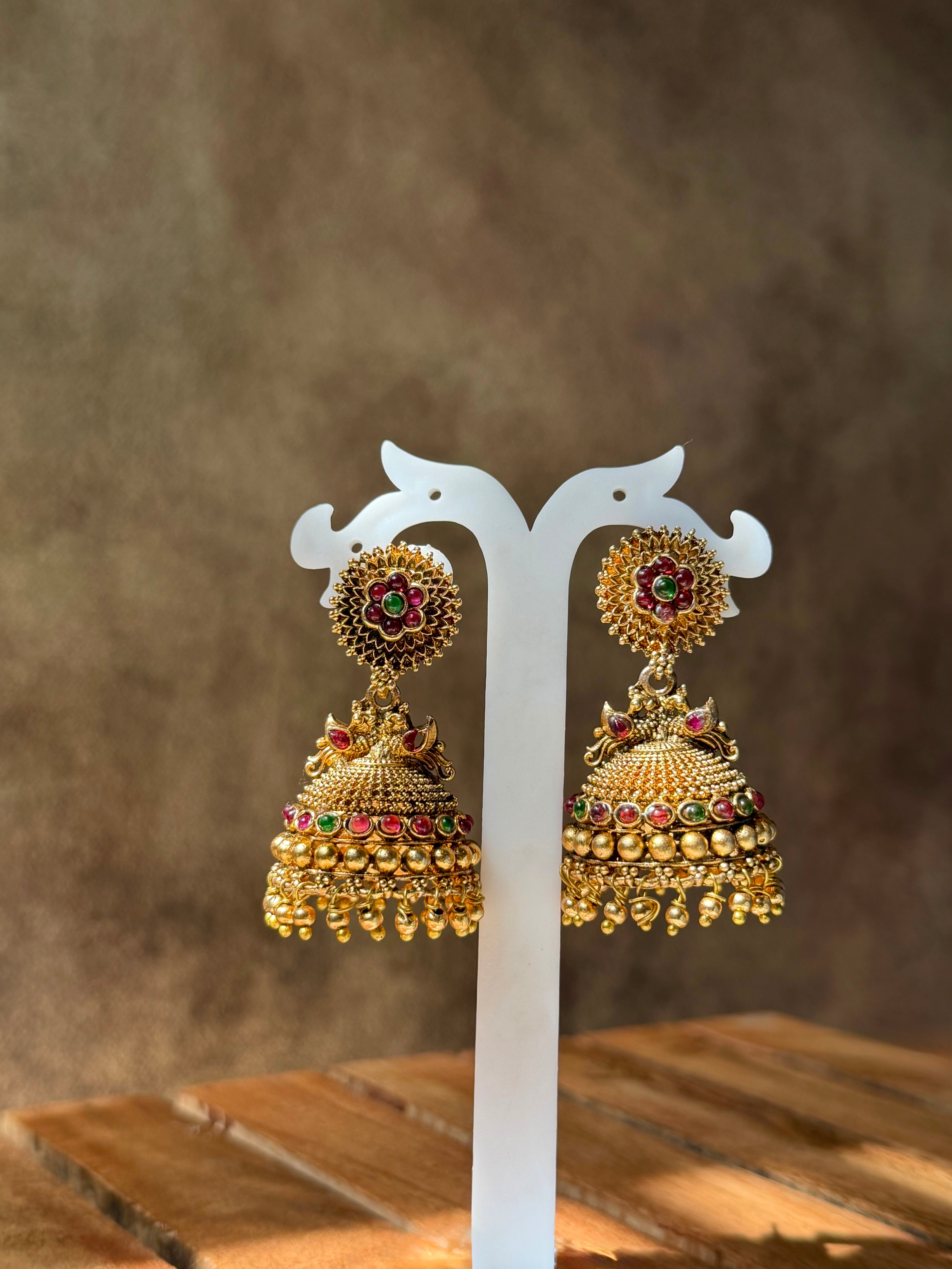 Multi Stone Jhumka