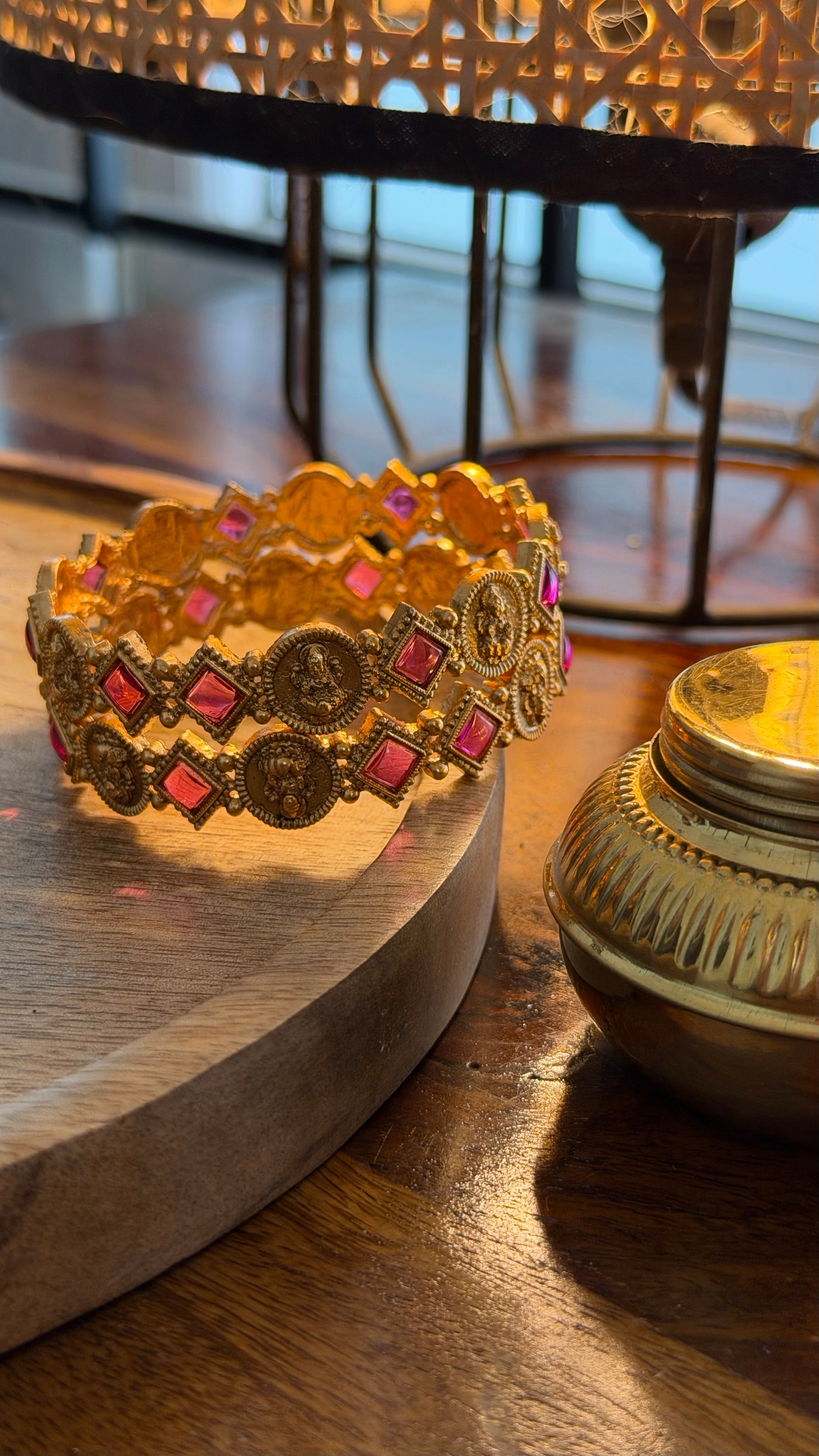 Ruby Lakshmi Bangle(2pcs)